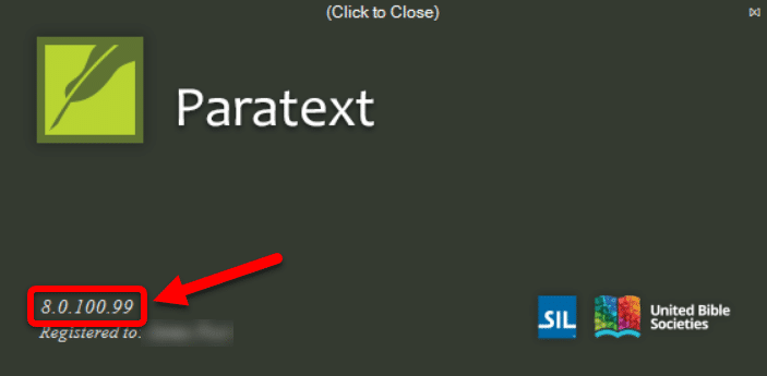 paratext 8 specific version